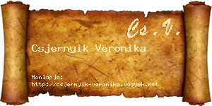 Csjernyik Veronika névjegykártya