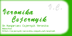 veronika csjernyik business card